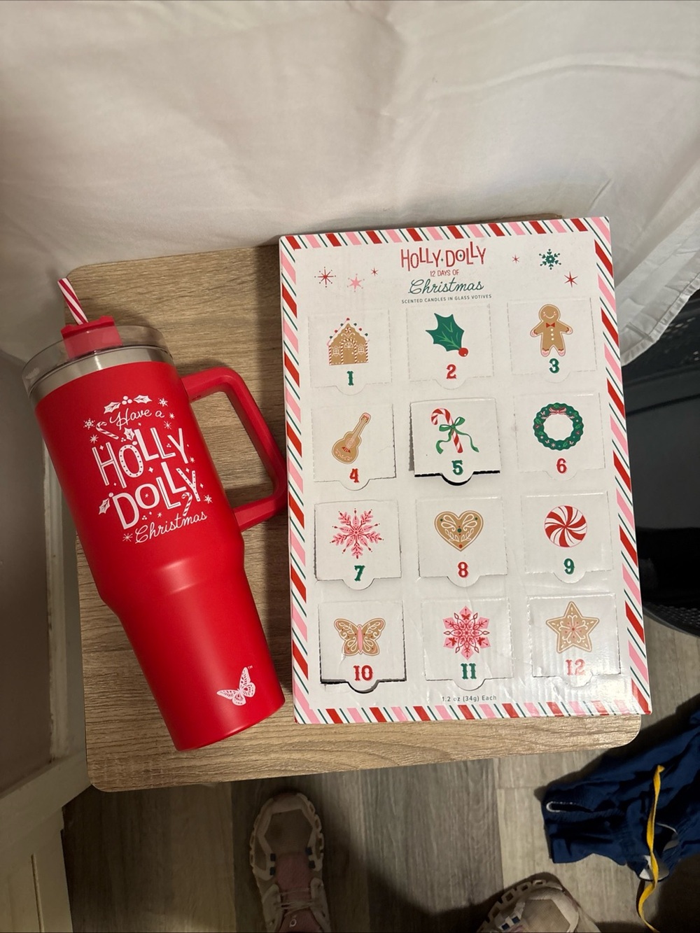 Dolly Christmas 40 oz Tumbler and Candle gift set
